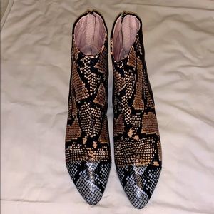 Snakeskin Booties